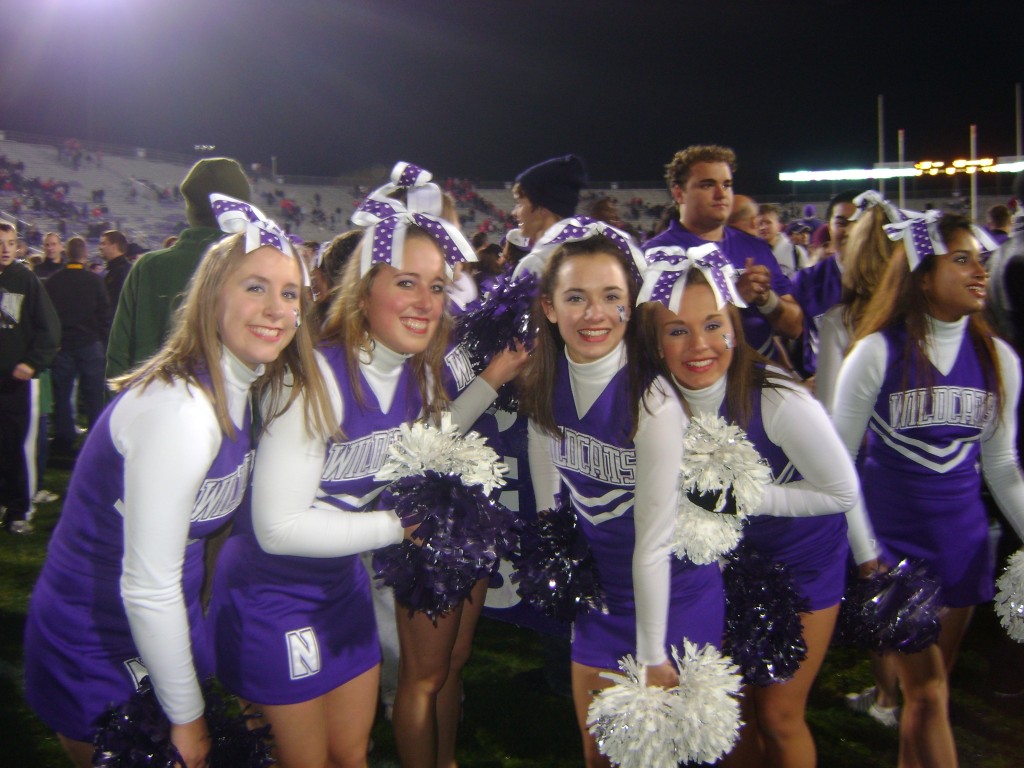 Northwestern cheerleaders - The Bank