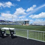 northwestern football field temp stadium