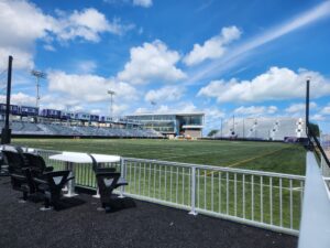 northwestern football field temp stadium