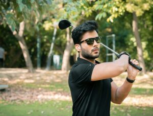 golfer in sunglasses