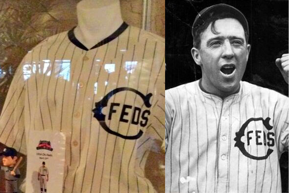 Chicago Cubs Feds 1914 Jersey Men's SGA Wrigley Field 100th