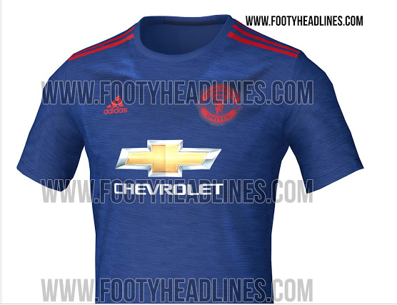 Blue Manchester United Away Kit Released (Photos)