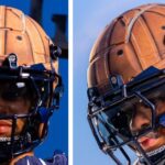 illini red grange leather helmets